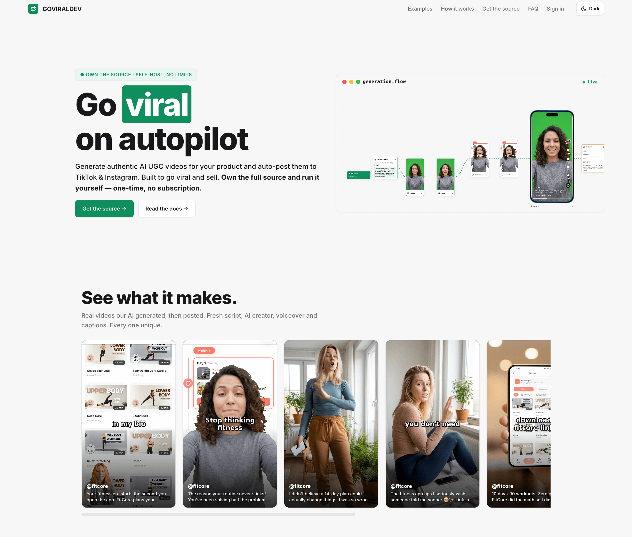GoViralDev - AI UGC Videos on Autopilot